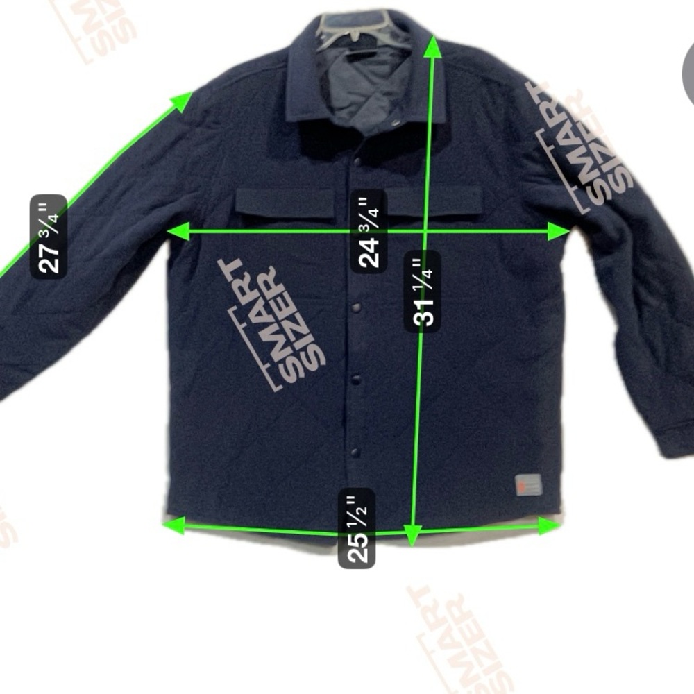 Men's Free Country Quilted Navy Shirt Jacket Size XL Pockets Snaps NWT - Picture 9 of 9